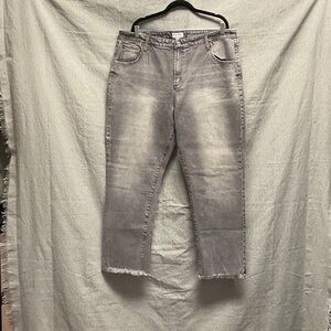 Juicy Couture Women's Cropped Grey Marble Wash Jeans